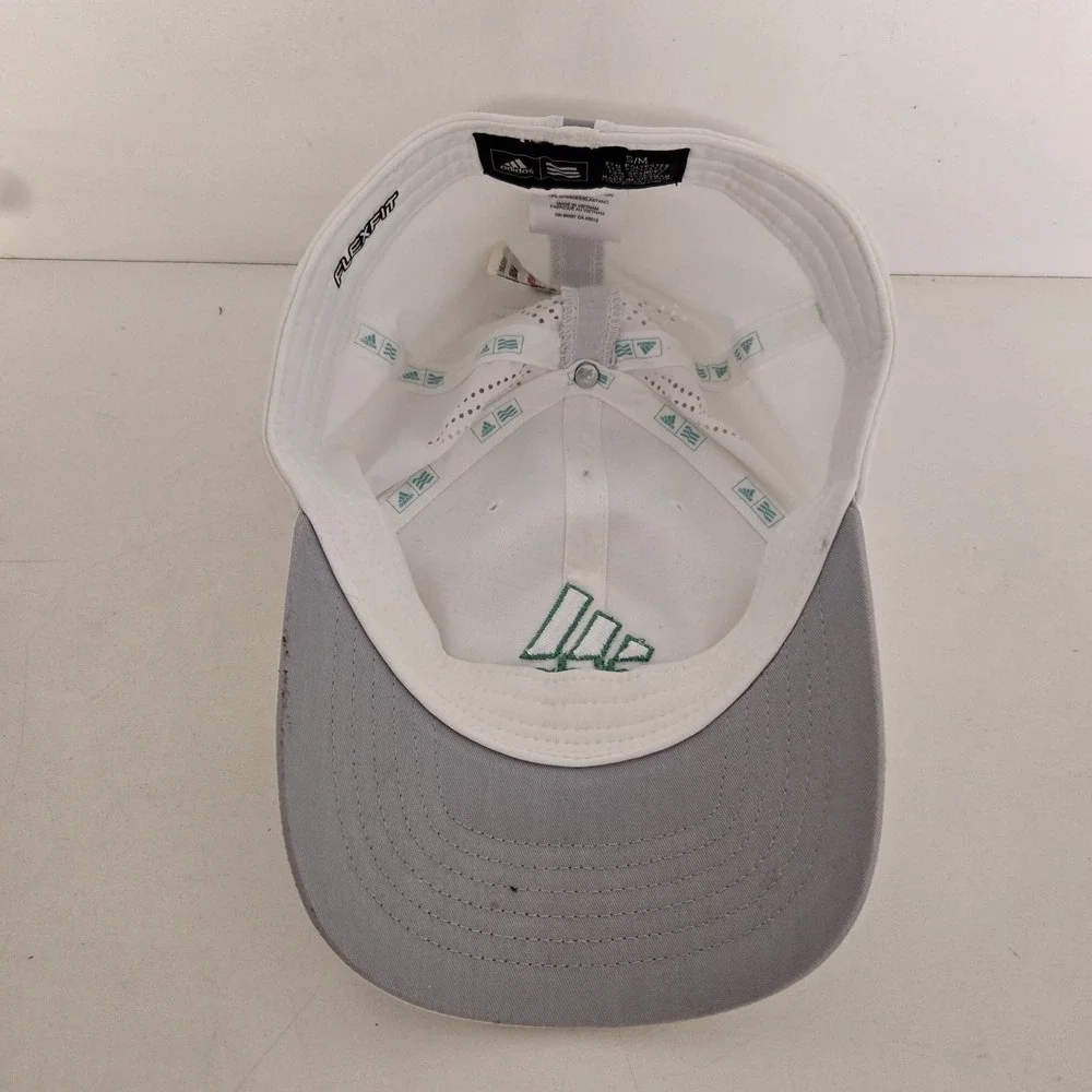 Adidas TaylorMade Mens Flex Fit Tour Preferred Fitted Hat Cap S/M White Golf